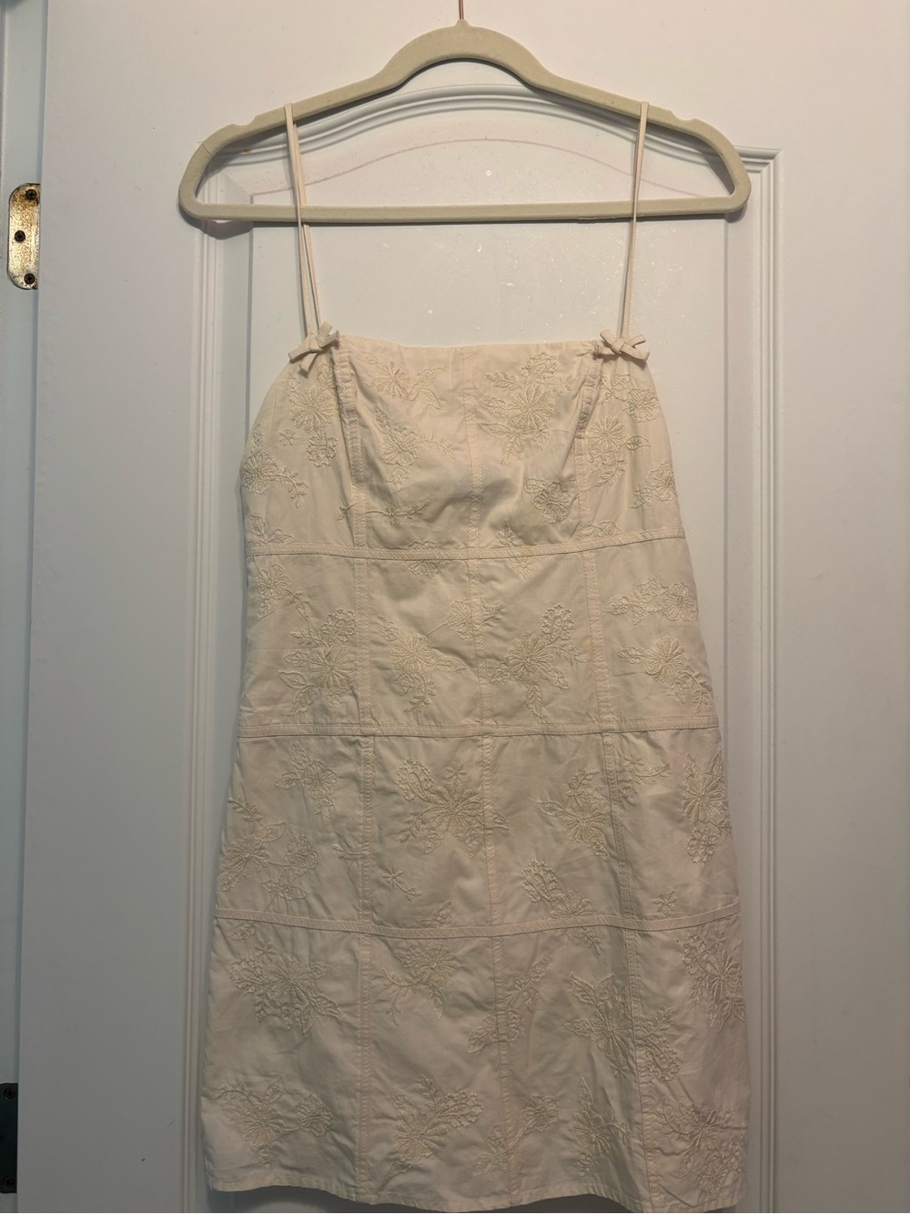 Zara cream mini dress